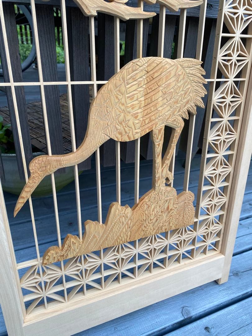 欄間　組子細工　建具　古民家　4枚セット