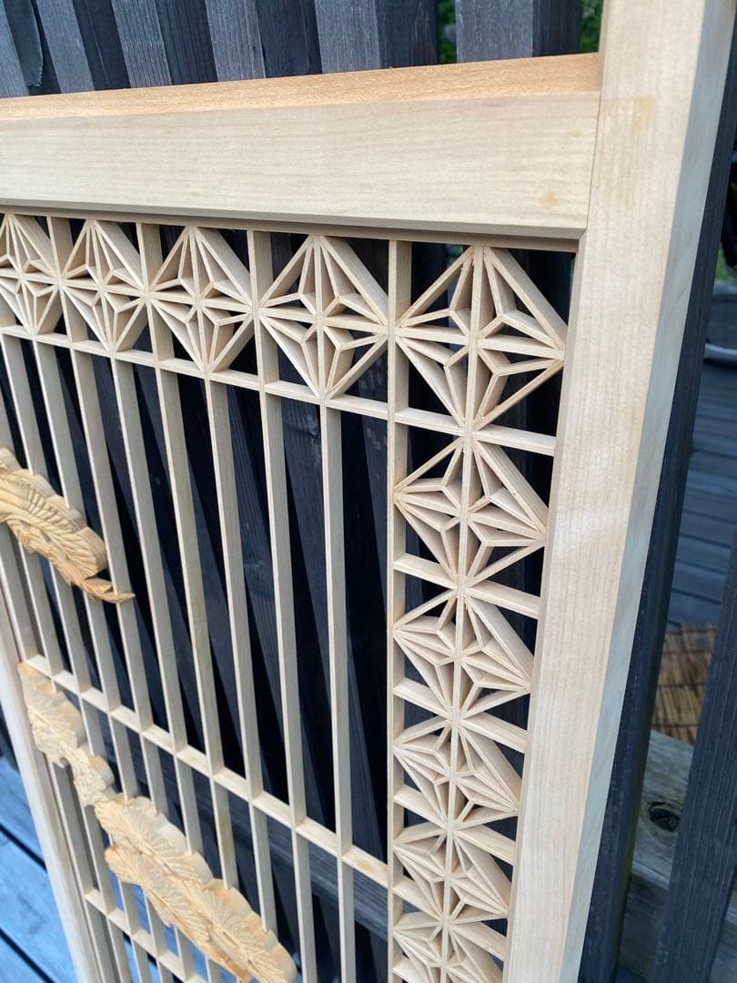 欄間　組子細工　建具　古民家　4枚セット