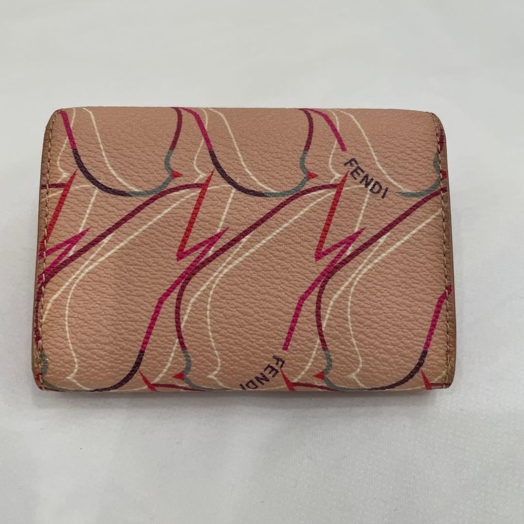 FENDI カードケース　鳥モチーフ　美品　ピンク/ベージュ