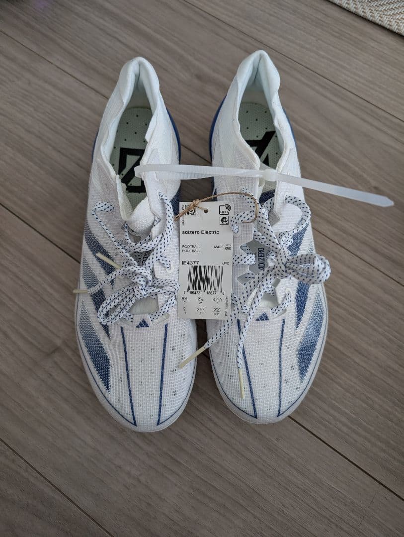 専用！Adizero adidas アメフト スパイク ホワイト ブルー
