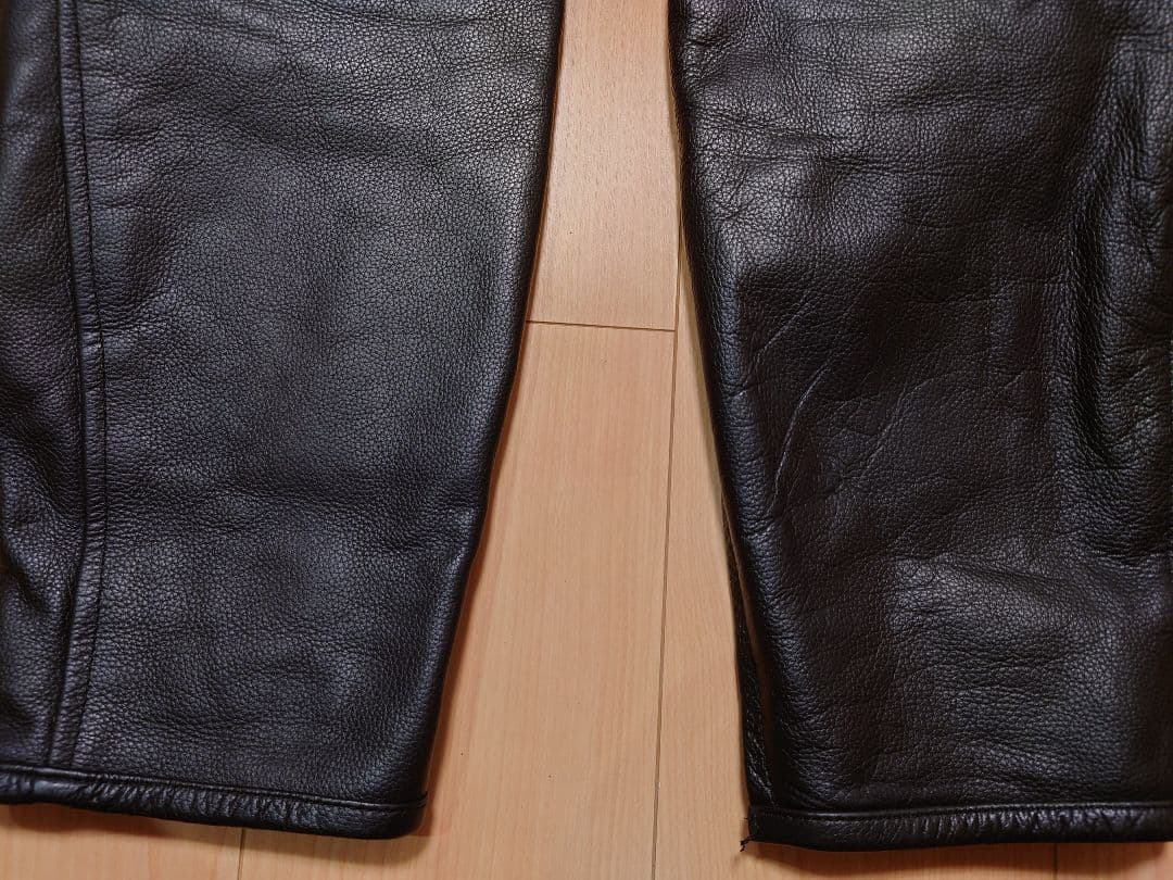 【メンテ済 34】Clooney P04 美品 本革レザーパンツ　プロテクター付