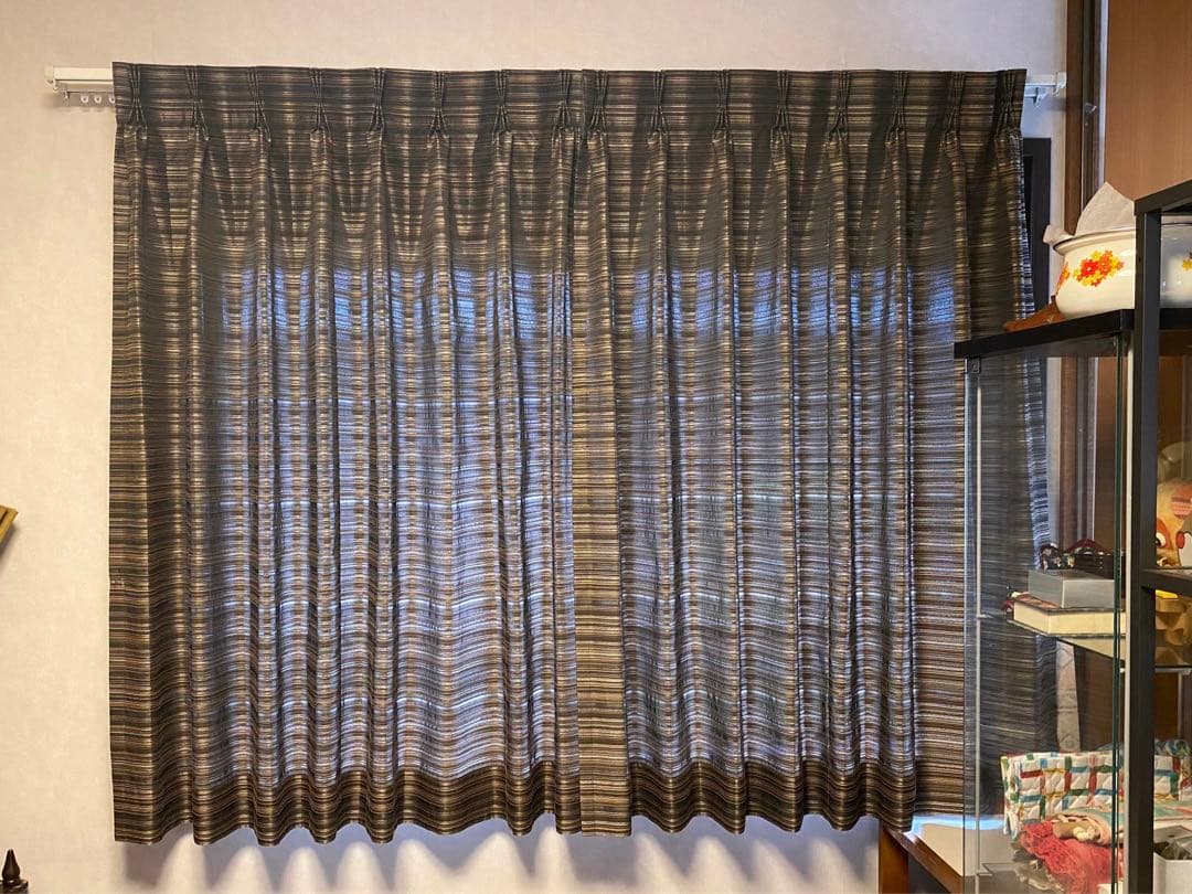 オーダーカーテン メーカー ウォッシャブル カーテンインテリア 三ツ山 2倍ヒダ