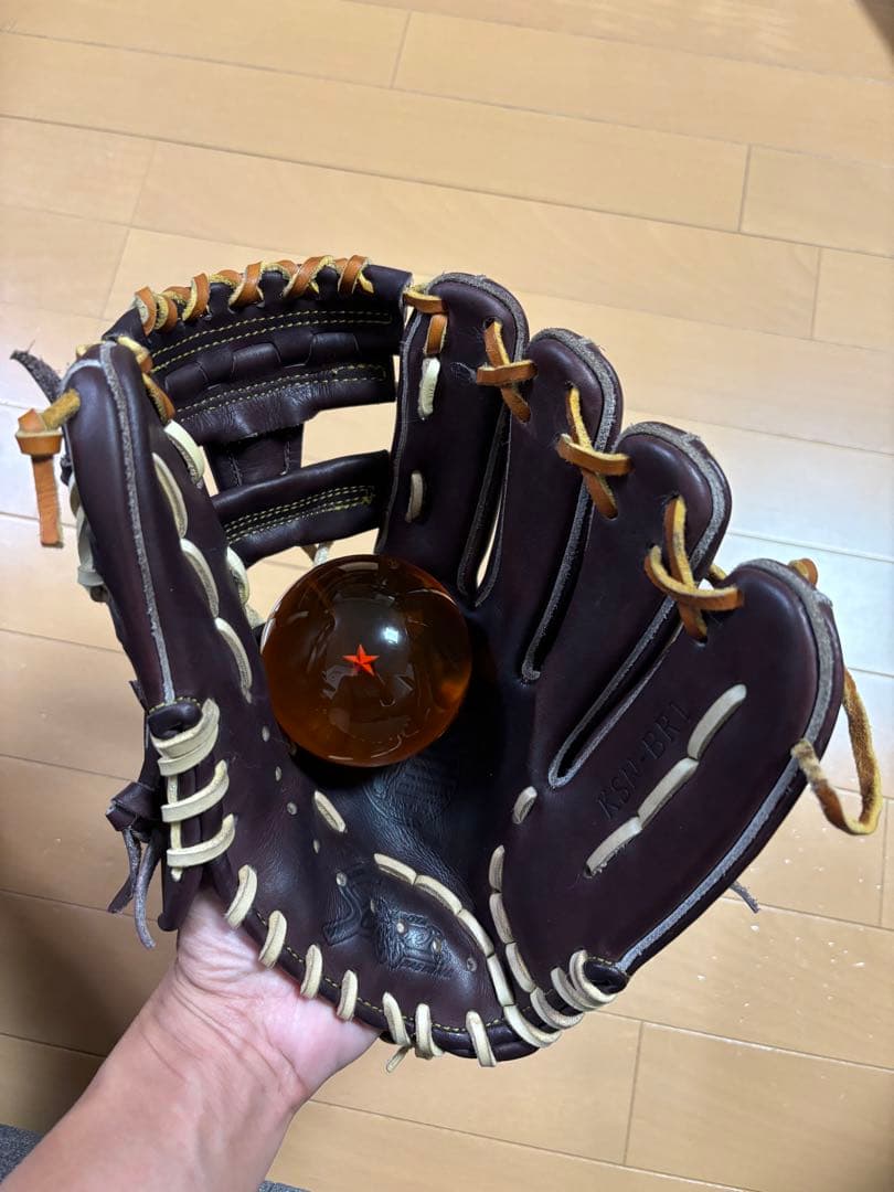 久保田スラッガー 軟式 BR1 バーガンディ 湯もみ型付け済み　内野手用