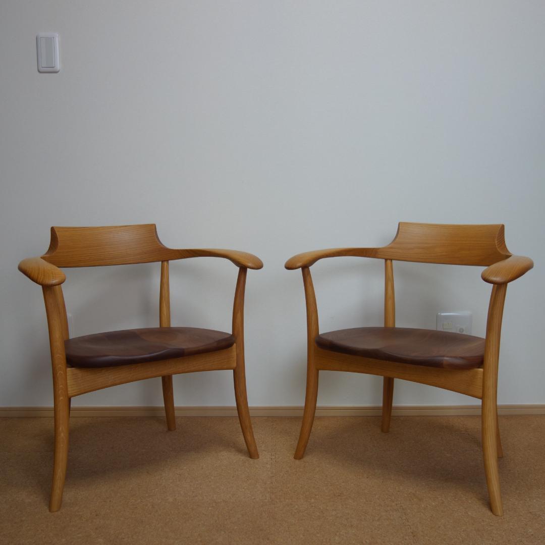 HIDAクレセントアームチェア②メーカー保証 中SG262A　OWA希少ツートン