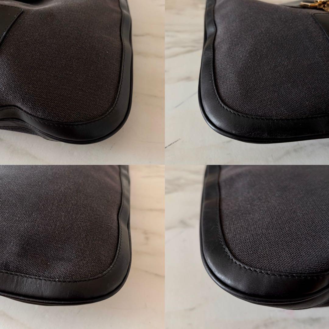超美品 GUCCI グッチ ジャッキー レザーショルダーバッグ