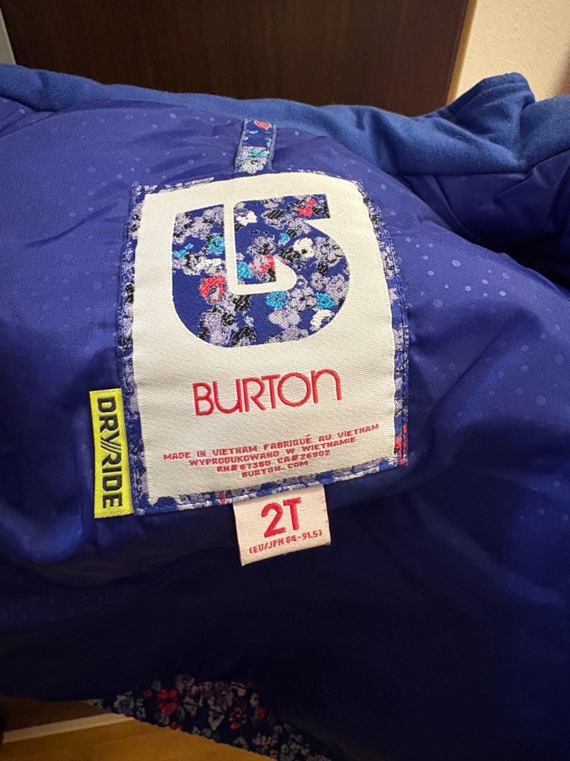 バートン BURTON キッズ　2T スノーボードウェアセット