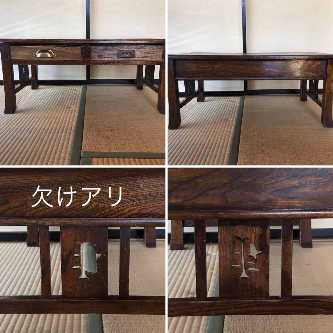 昭和初期【古物　文卓】引き出し机