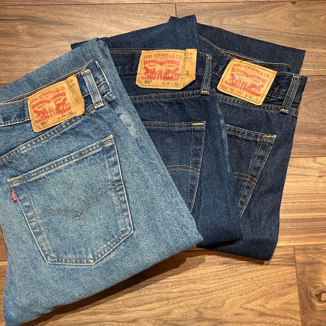 新品同様！まとめ売り！Levi's 501 (Ｗ33 Ｌ32) ジーンズ 555