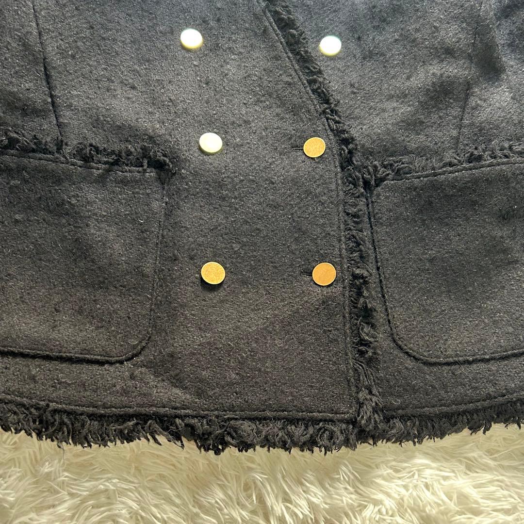 JOURNAL STANDARD ツイードジャケット　ノーカラー　金ボタン　23