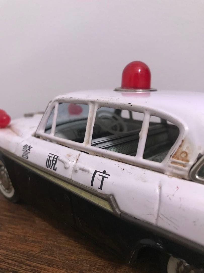 希少 萬代屋 初代トヨペットクラウン 警視庁 ブリキ パトカー 玩具 車 toy