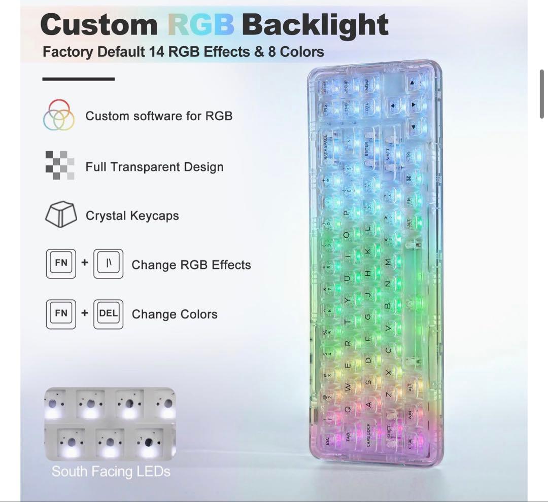 【SNS大バズり】YUNZII X71 MACも対応RGBコトコト音キーボード