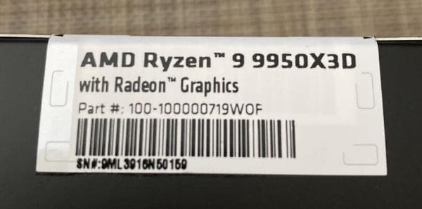 （新品）AMD Ryzen 9 9950X3D CPU
