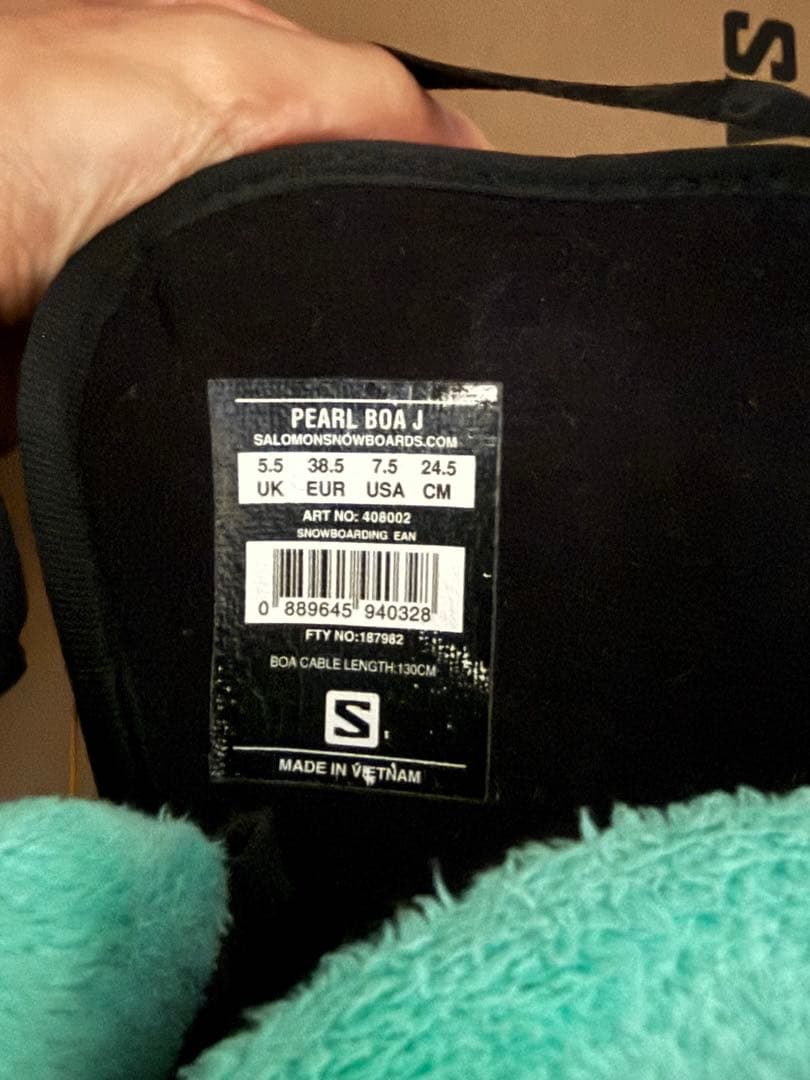 SALOMON PEARL BOA J 24.5cm ブラック