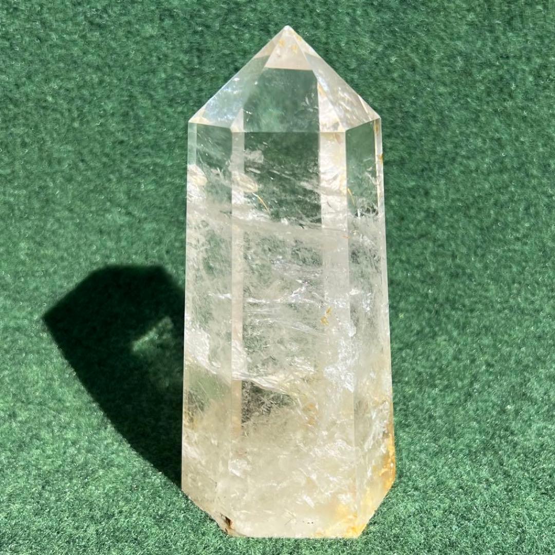 水晶 六角柱 虹入り ポイント 天然石 原石 パワーストーン