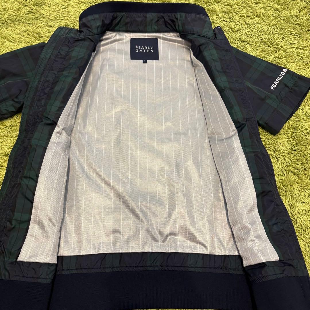 パーリーゲイツ PEARLYGATES ジップジャケット チェック グリーン M
