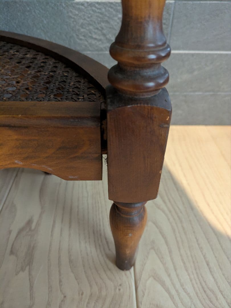 【オールドカリモク】コロニアル サイドテーブル アンティーク 木製家具 飾り棚