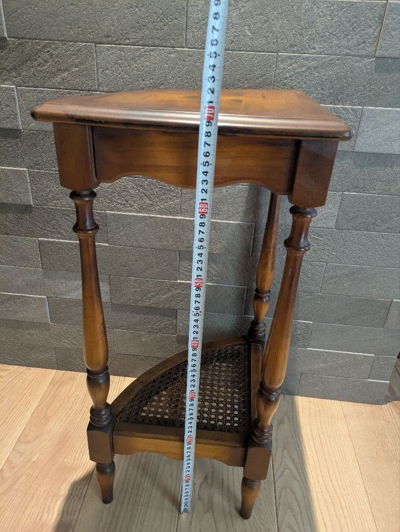 【オールドカリモク】コロニアル サイドテーブル アンティーク 木製家具 飾り棚