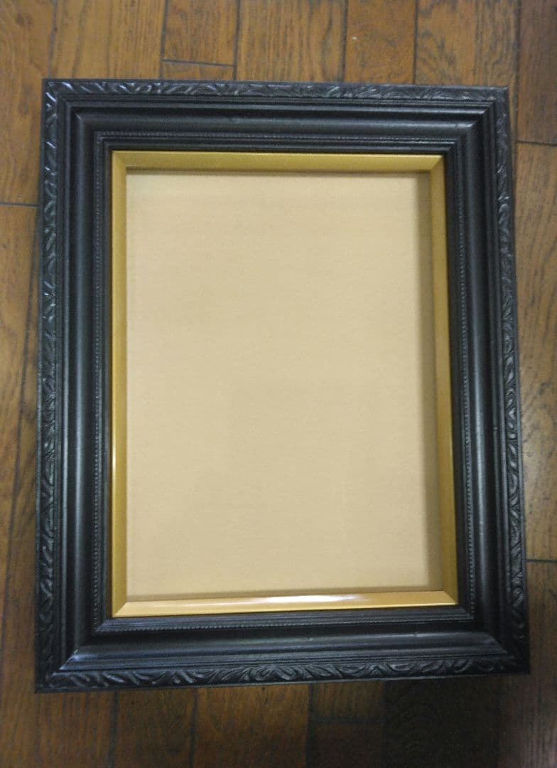 黒い木製油彩額縁F4