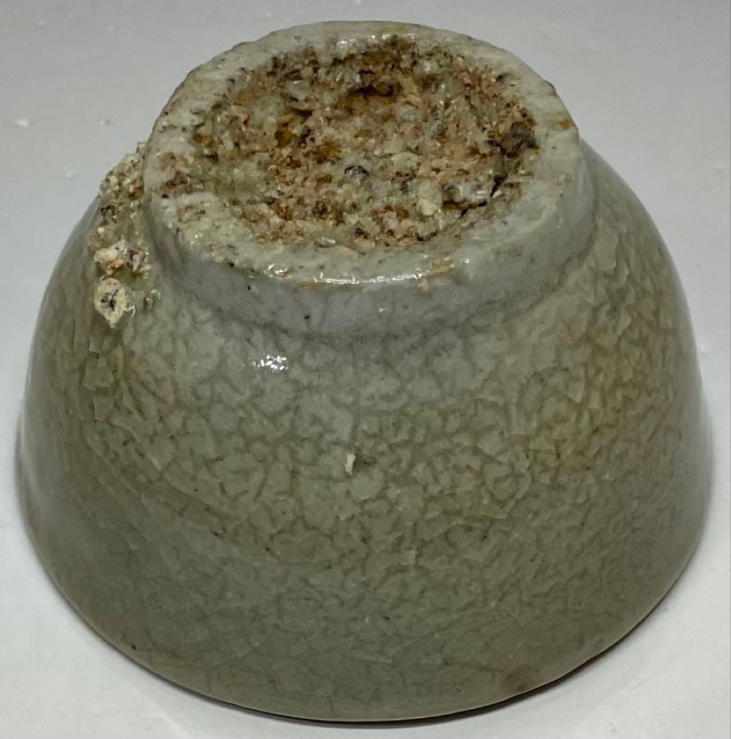 李朝　井戸盃　ぐい呑　高麗青磁　箱付　y012