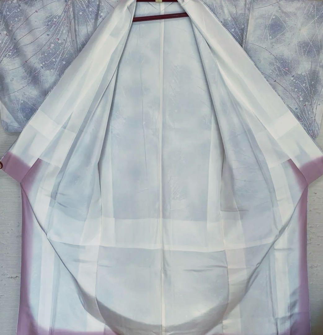 本場白大島紬　玉模様　9マルキ　しつけ付き