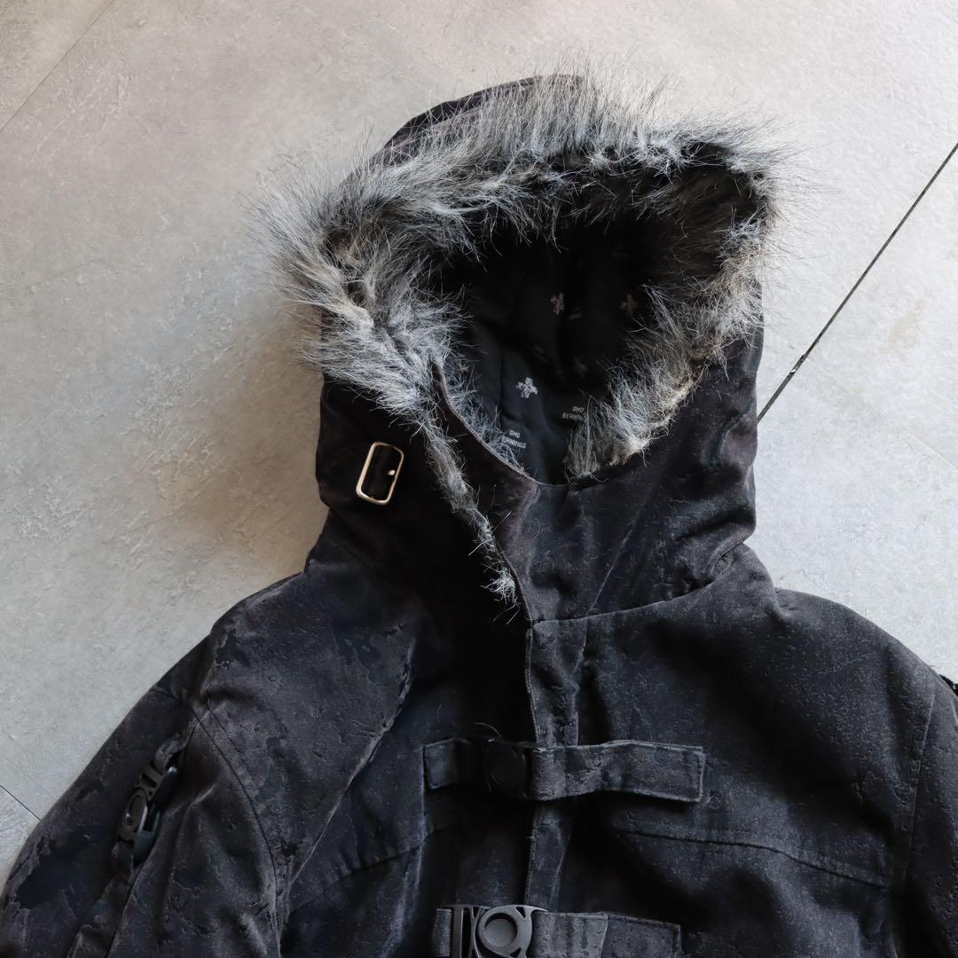 Y2K archive ブラック フェイクファーコート フード トグル アウター