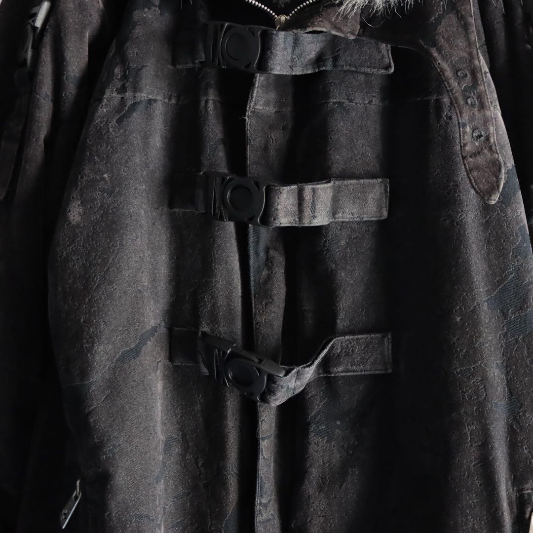 Y2K archive ブラック フェイクファーコート フード トグル アウター