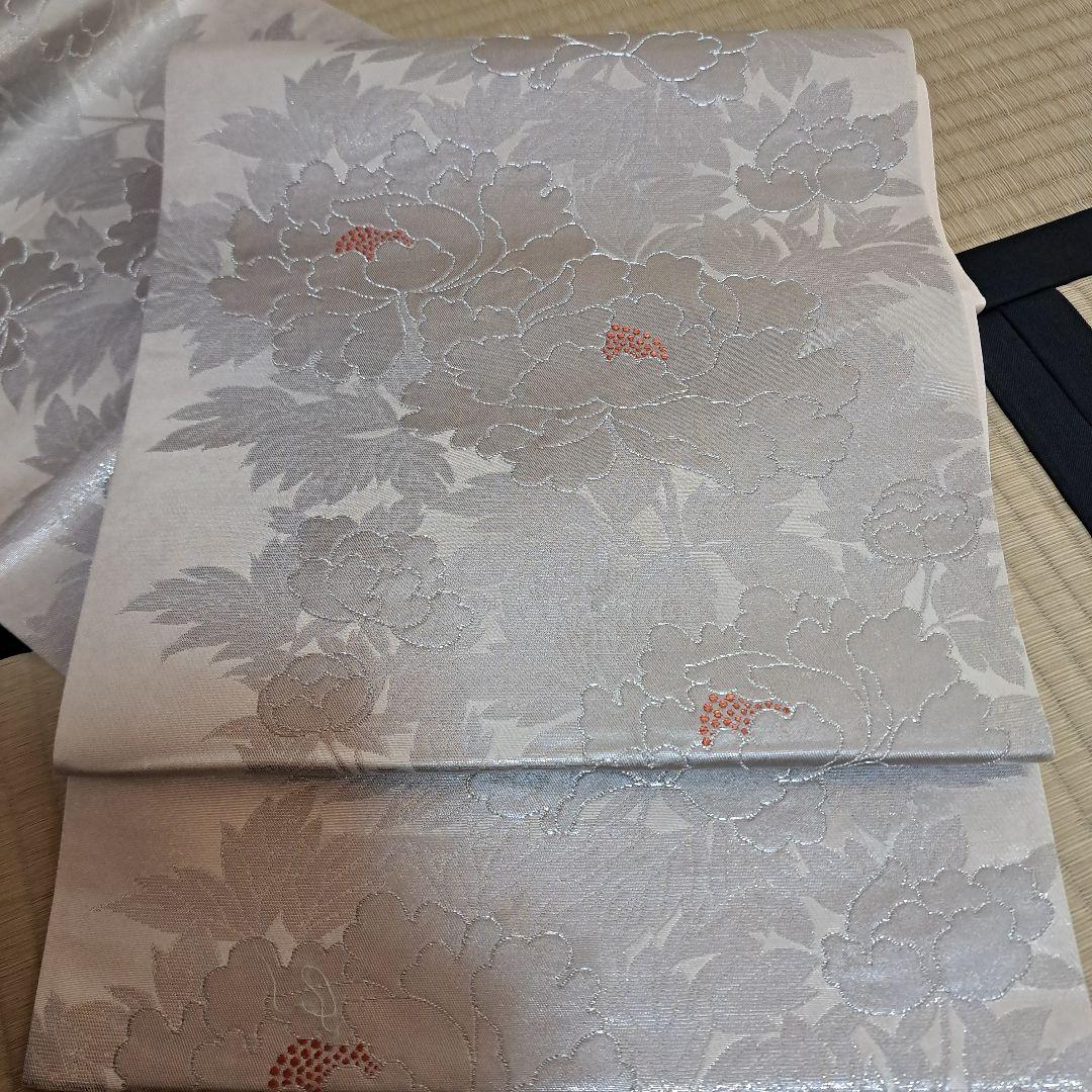 まあちゃん　紋付色無地　裄68+袋帯(付け帯加工)+バイヤス半衿+帯締め