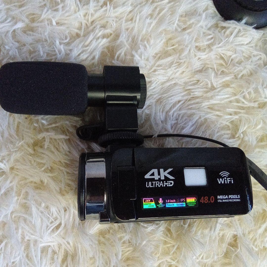 4K Ultra HD ビデオカメラ 48MP Wi-Fi機能付き