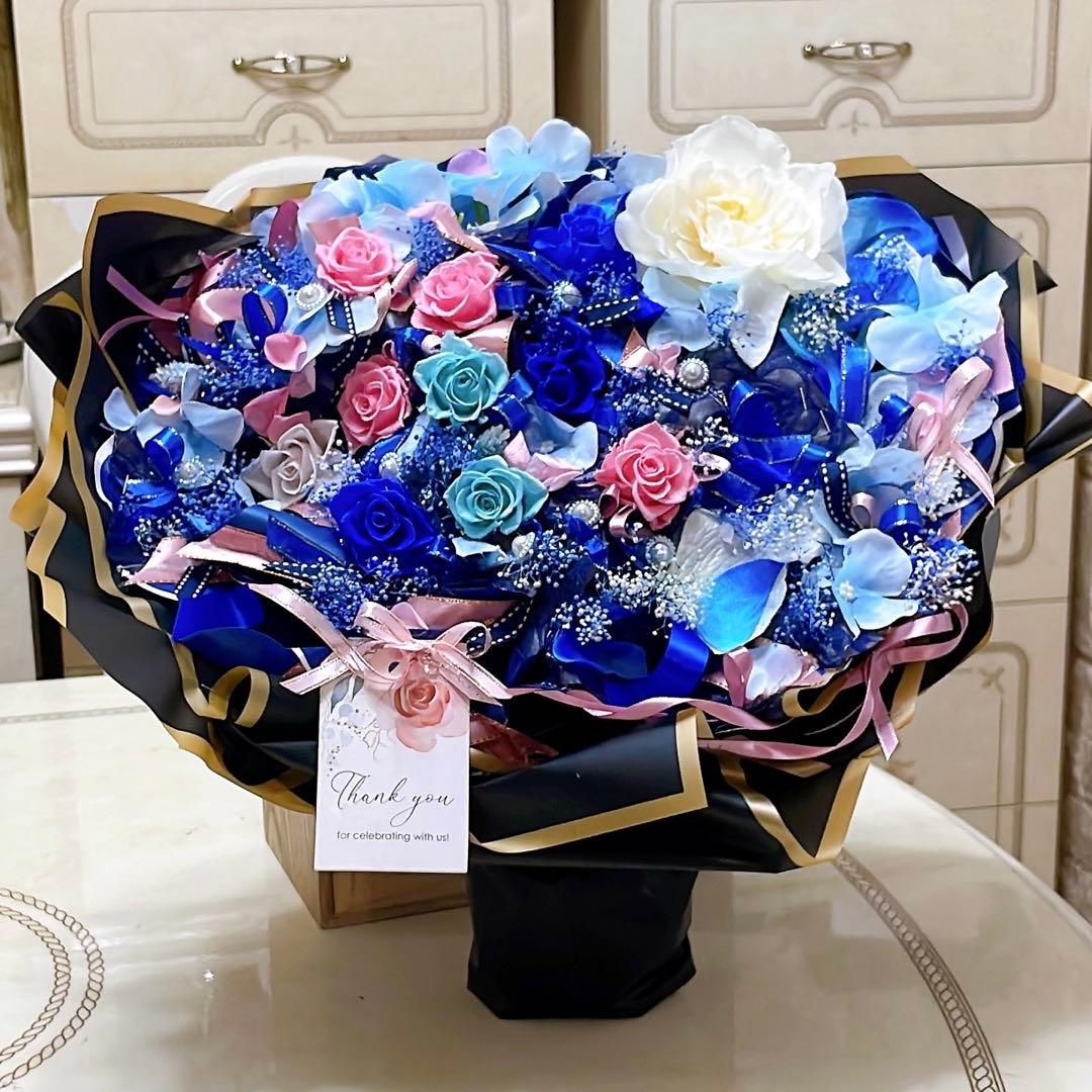 ✨特大✨ボリュームのある花束✨ミックスバラプリザ＆アーティフィシャルアレンジ✨✨