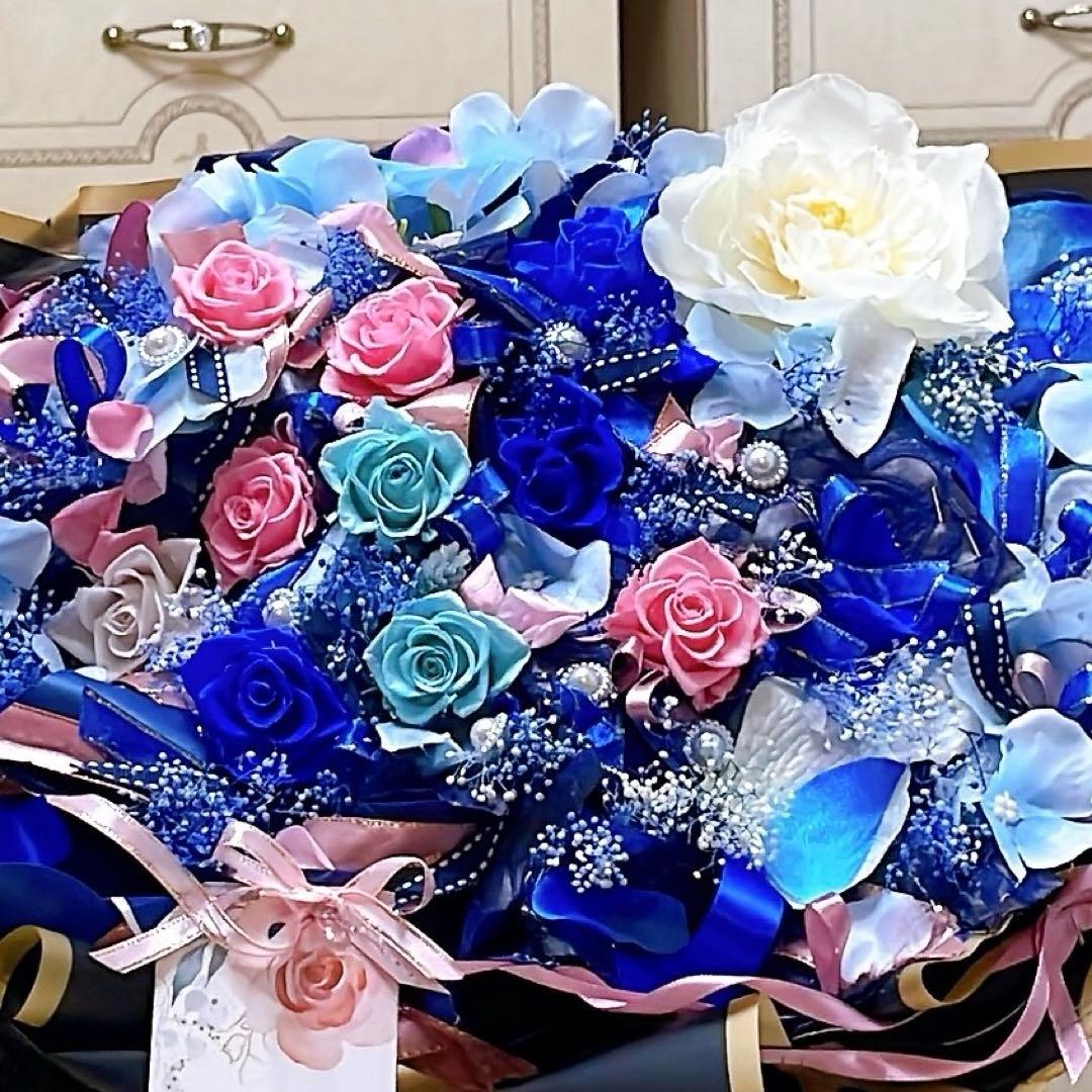 ✨特大✨ボリュームのある花束✨ミックスバラプリザ＆アーティフィシャルアレンジ✨✨