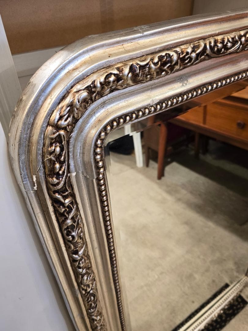 25% イタリア製 大型ミラー アンティーク調 壁掛け ウォールミラー 姿見 B