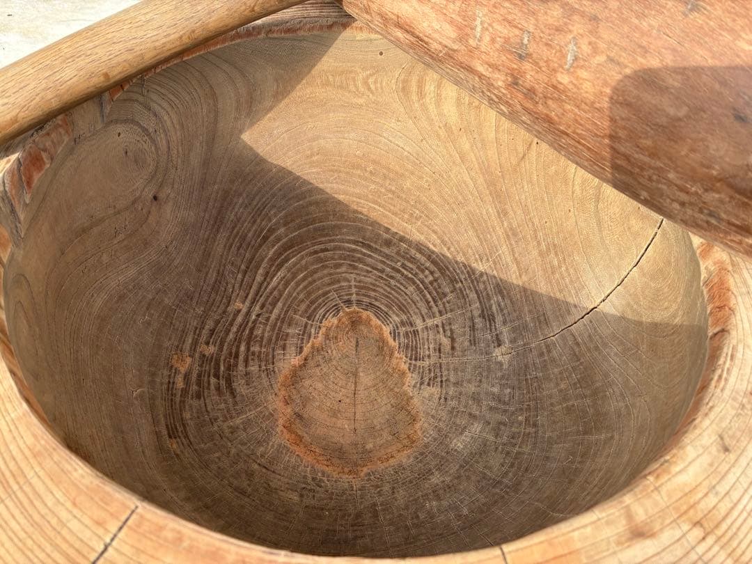 【専用出品】欅　臼のみ　杵は別出品