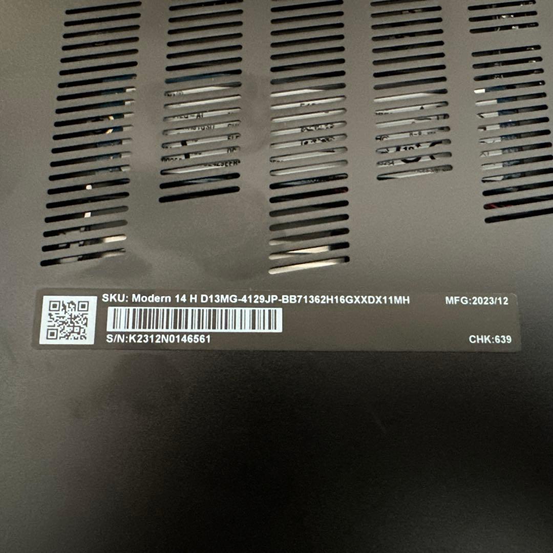 MSI ノートPC ACアダプター付き