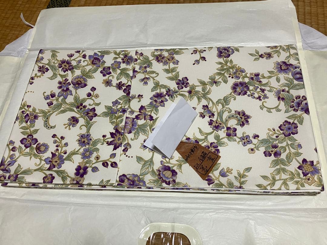 岡重 紫からくさ更紗 袋帯 ひとえにも！