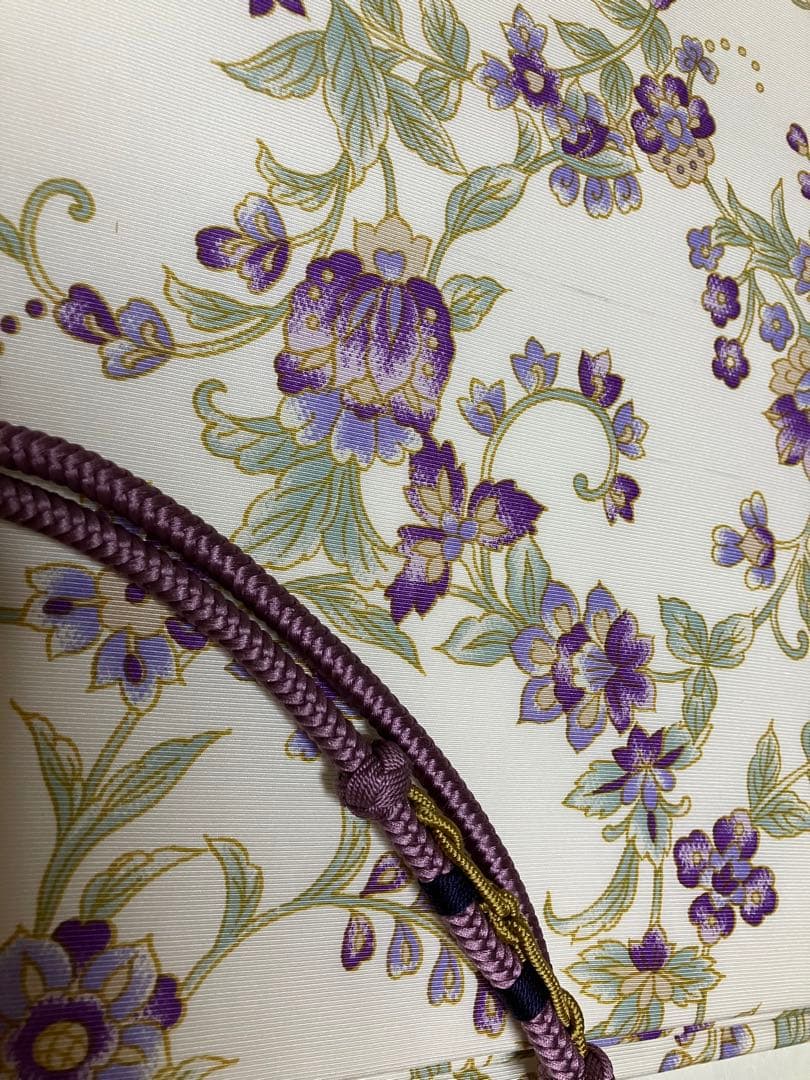 岡重 紫からくさ更紗 袋帯 ひとえにも！