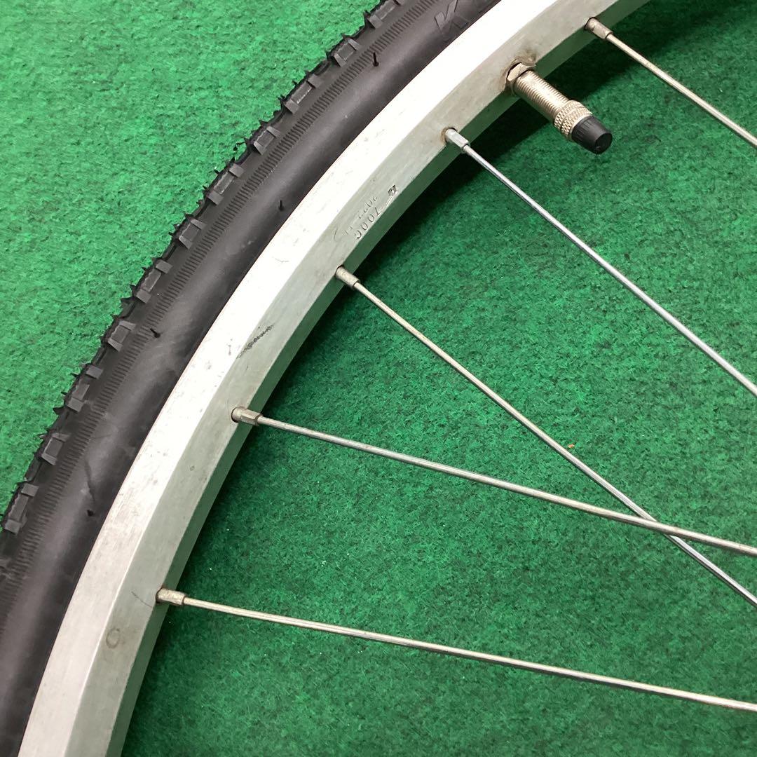 完組アルミホイール　後輪　700x42C タイヤ付　ON