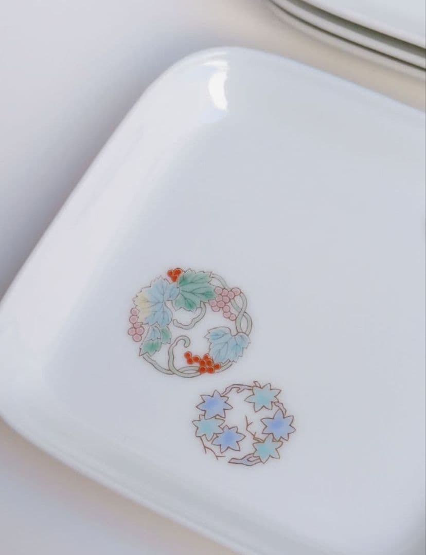 深川製磁　ひめ丸紋　角皿　５枚