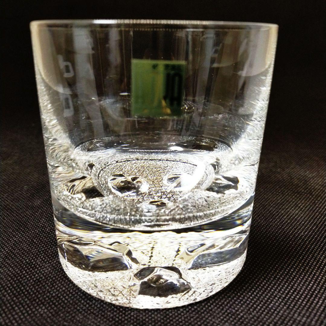 HOYA　最高級　人気デザイン　石庭シリーズ　最高峰　底面　菊繋紋　ロックグラス