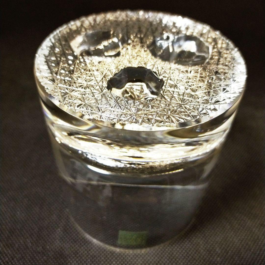 HOYA　最高級　人気デザイン　石庭シリーズ　最高峰　底面　菊繋紋　ロックグラス