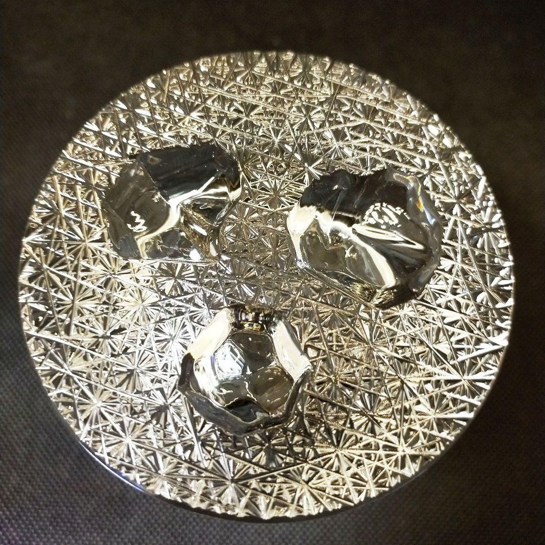 HOYA　最高級　人気デザイン　石庭シリーズ　最高峰　底面　菊繋紋　ロックグラス