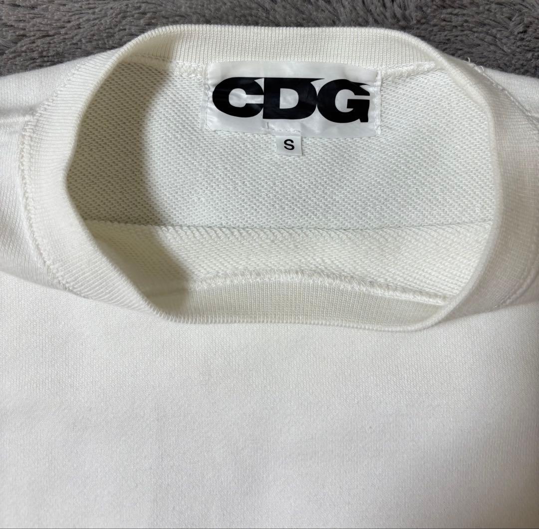 CDG バックロゴプリントスウェット トレーナー　ホワイト　S