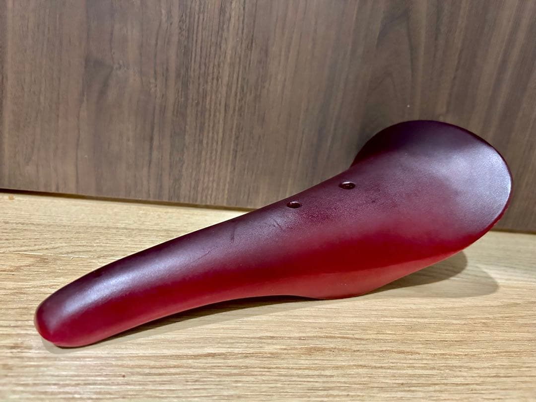 ◆KASHIMAX サドル日本製高級感ある◆ワインレッド/バーガンディ重量257