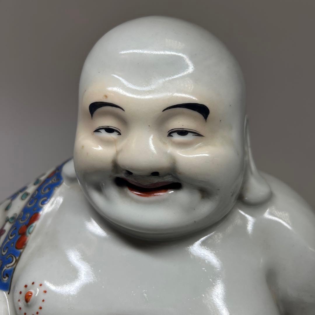 中国清時代　粉彩布袋　西江印　高さ約26㎝　東Y7-1224☆2Fトヒチサ