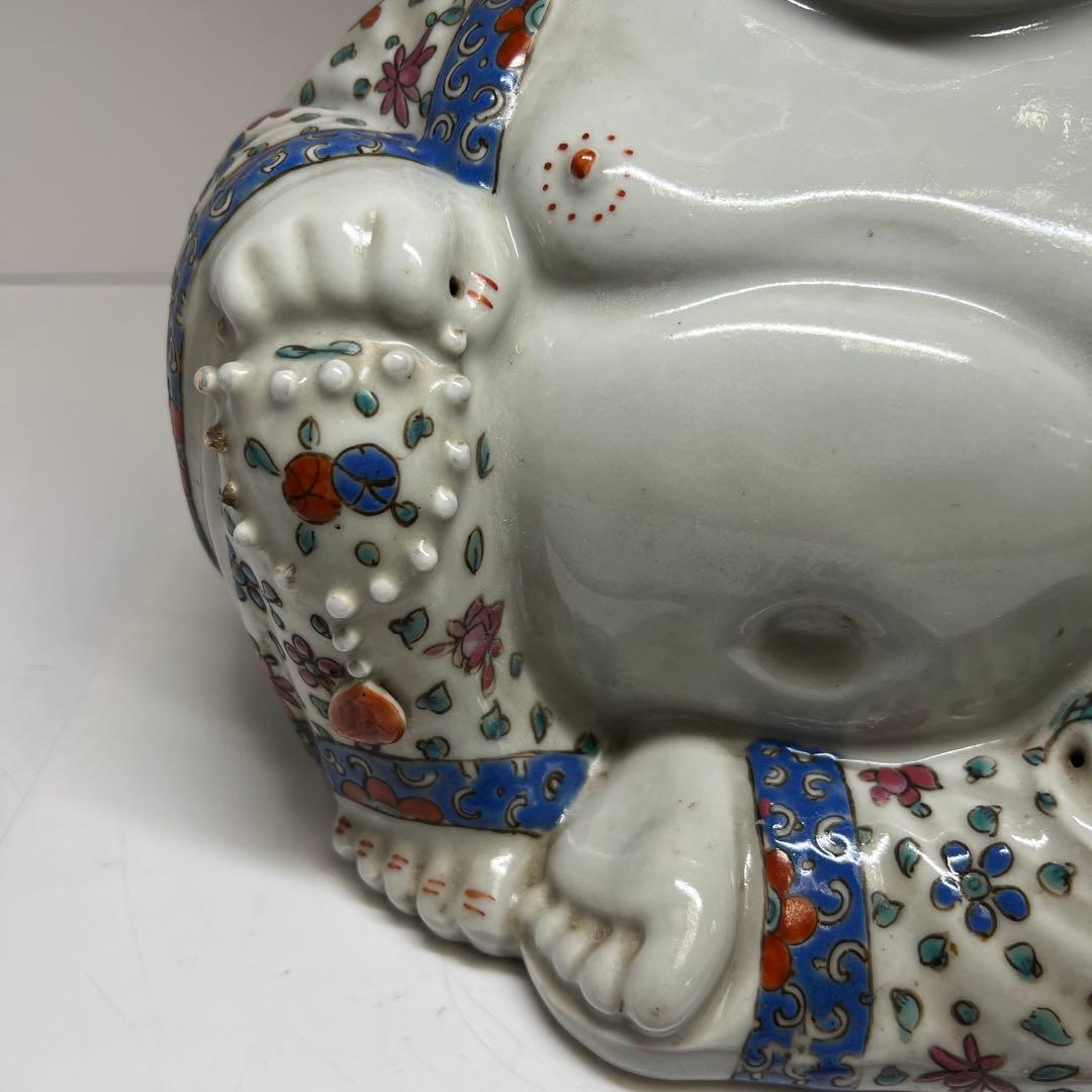 中国清時代　粉彩布袋　西江印　高さ約26㎝　東Y7-1224☆2Fトヒチサ