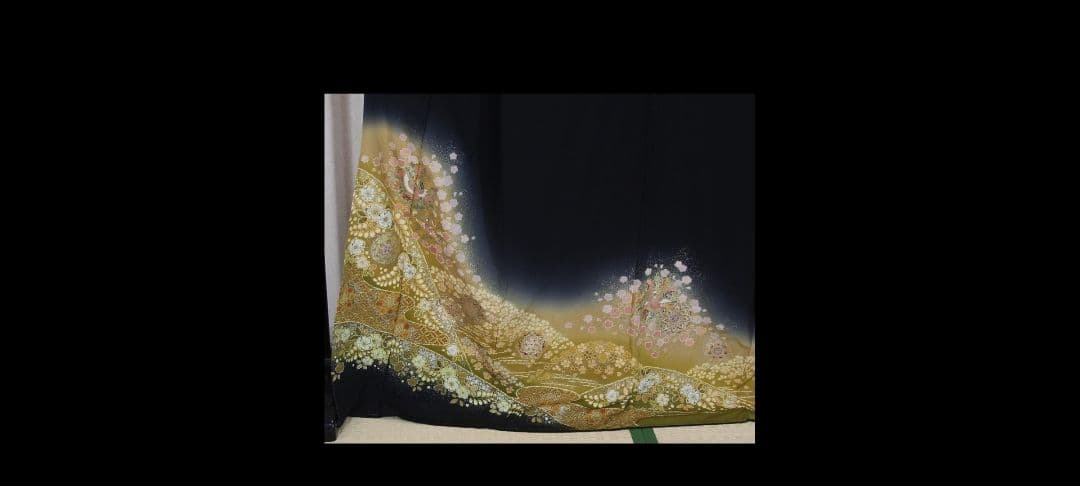 裄丈71cm　170cm　トールサイズ　正絹黒留袖　結婚式