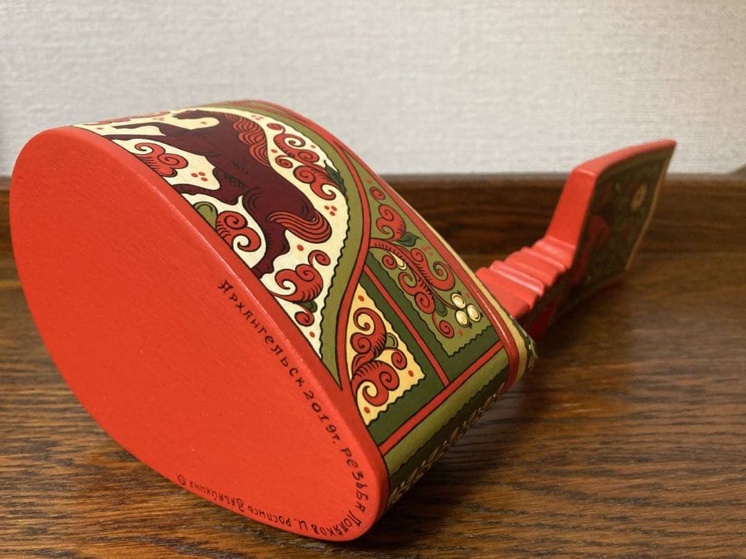 ロシア雑貨☆糸紡ぎの木製Box馬 小物入れ オリガ作マトリョーシカ