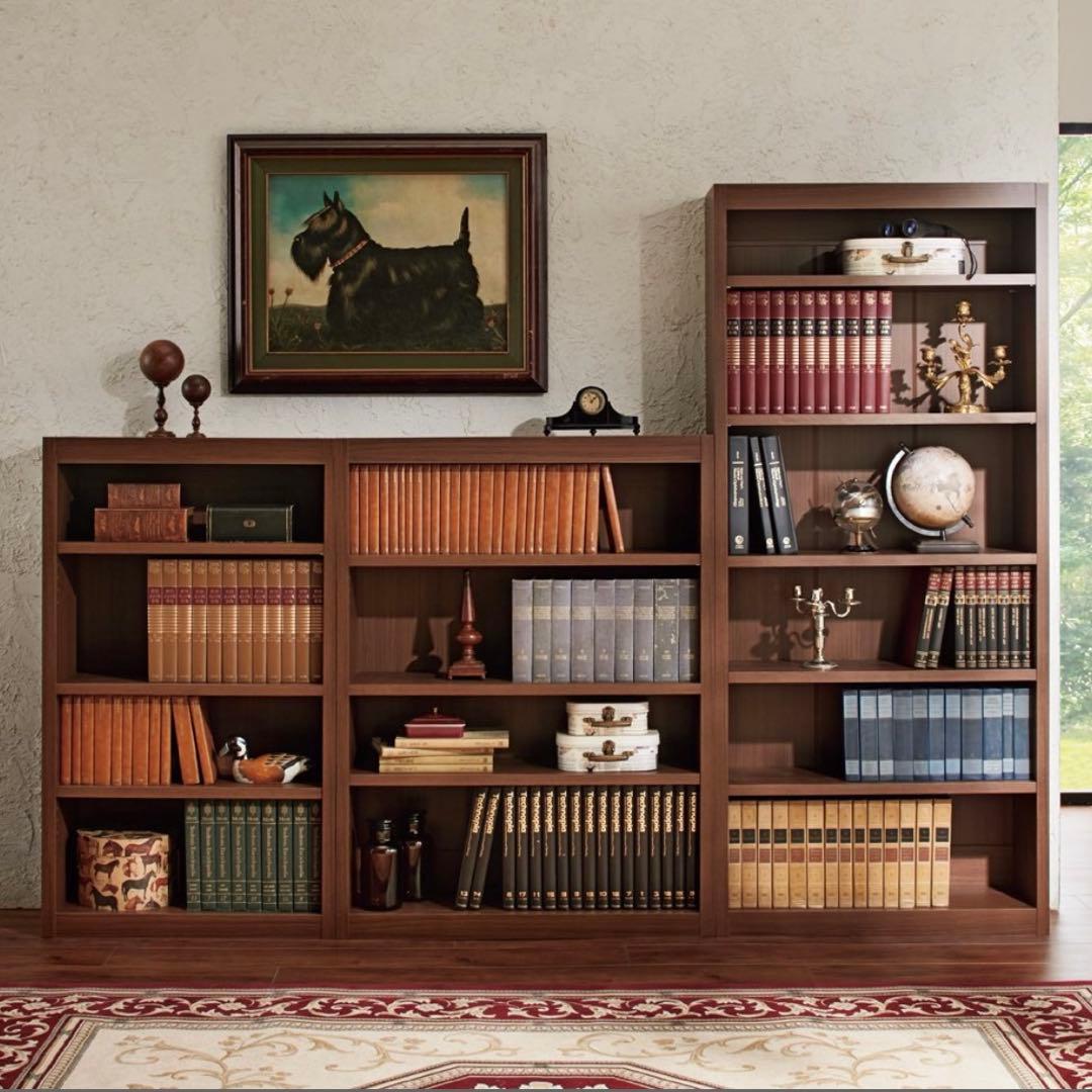 ウッドラック 木製シェルフ 頑丈棚板 本棚 高さ120 ブックシェルフ 書棚