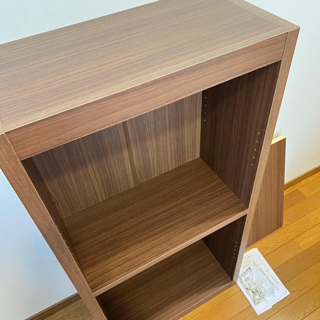 ウッドラック 木製シェルフ 頑丈棚板 本棚 高さ120 ブックシェルフ 書棚