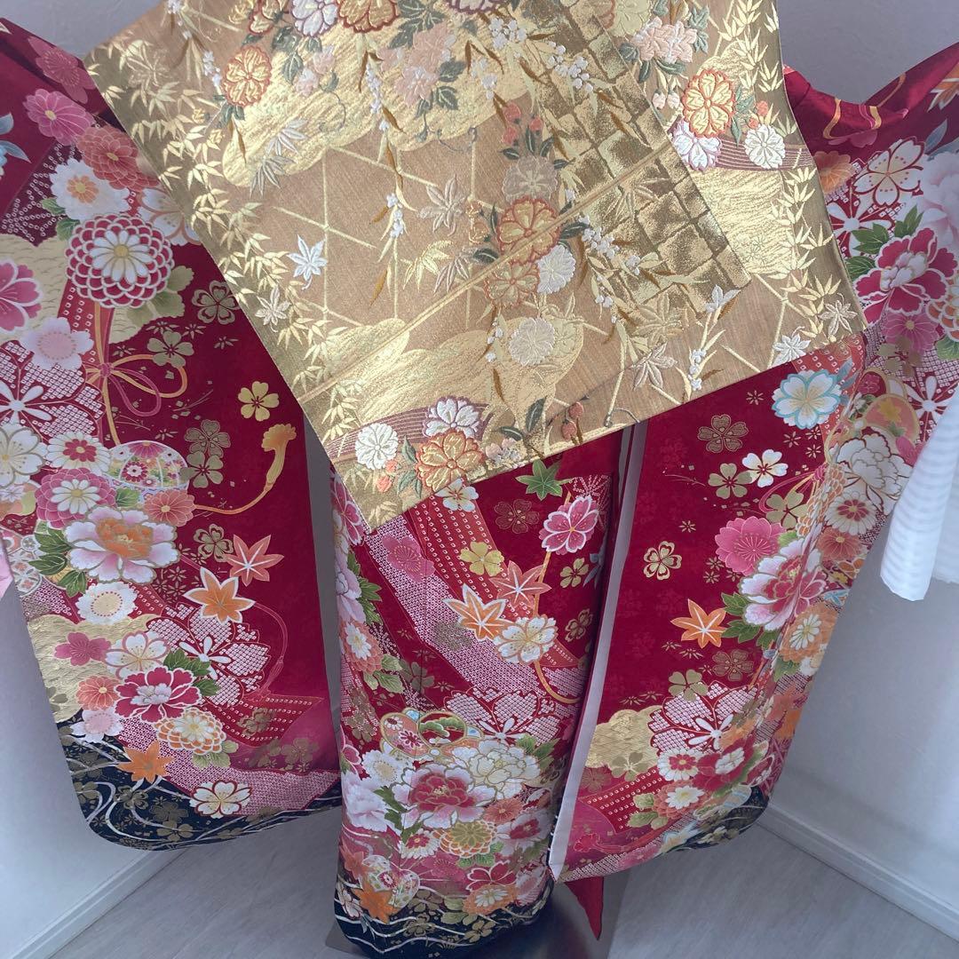 豪華正絹振袖フルセットお探しの方に！！　成人式　赤