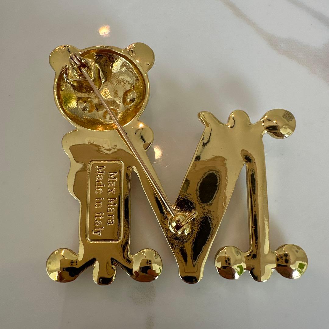 入手困難Max Mara テディベア ブローチ